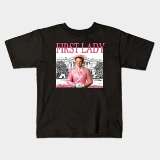 Funny Elon First Lady, Elonia Musk, Funny Trump Christmas Kids T-Shirt